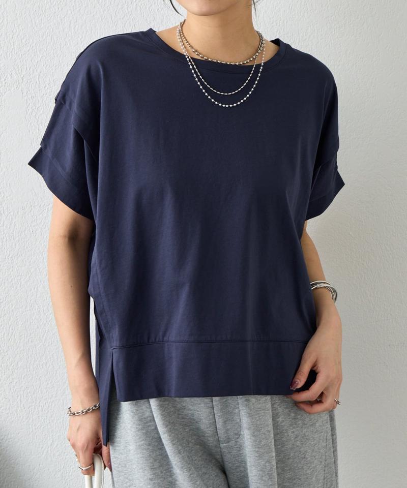 【累計7000枚突破】【サラサラ素材で涼しく着れる】ビッグ変形Tシャツ