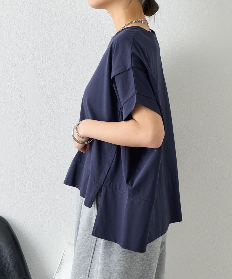 【累計7000枚突破】【サラサラ素材で涼しく着れる】ビッグ変形Tシャツ