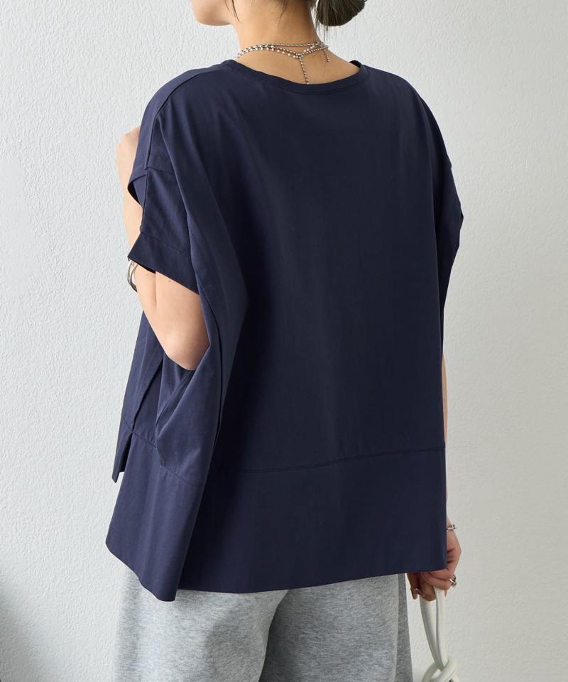 【累計7000枚突破】【サラサラ素材で涼しく着れる】ビッグ変形Tシャツ