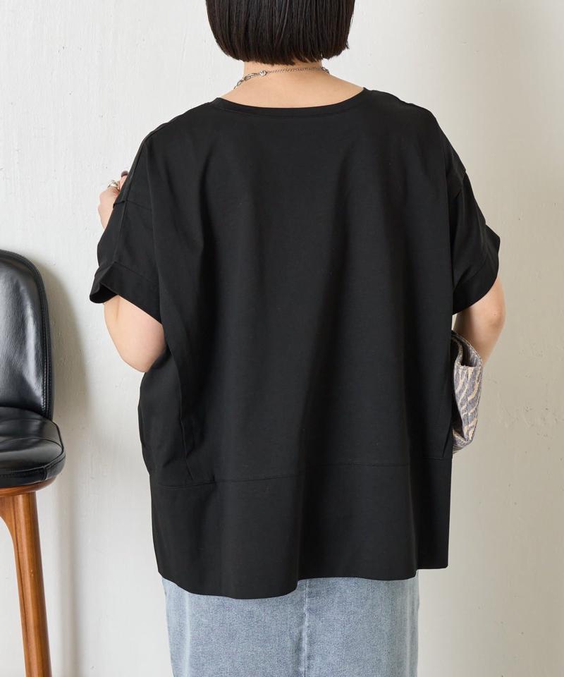 【累計7000枚突破】【サラサラ素材で涼しく着れる】ビッグ変形Tシャツ