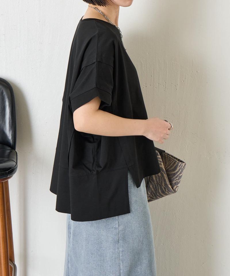 【累計7000枚突破】【サラサラ素材で涼しく着れる】ビッグ変形Tシャツ