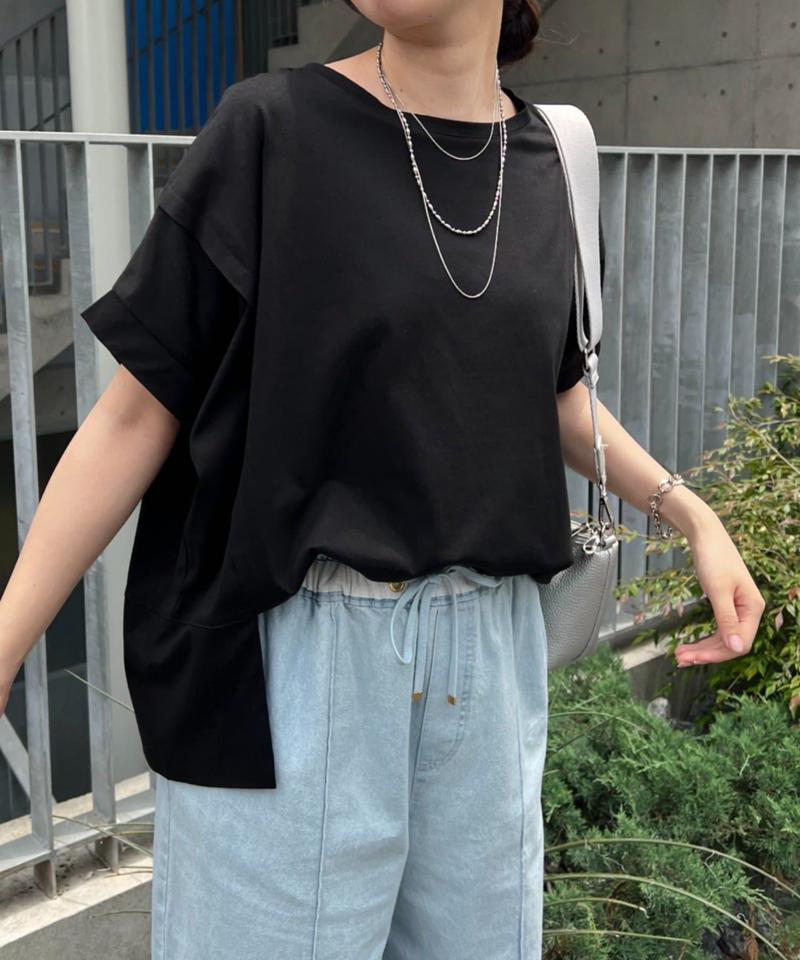 【累計7000枚突破】【サラサラ素材で涼しく着れる】ビッグ変形Tシャツ