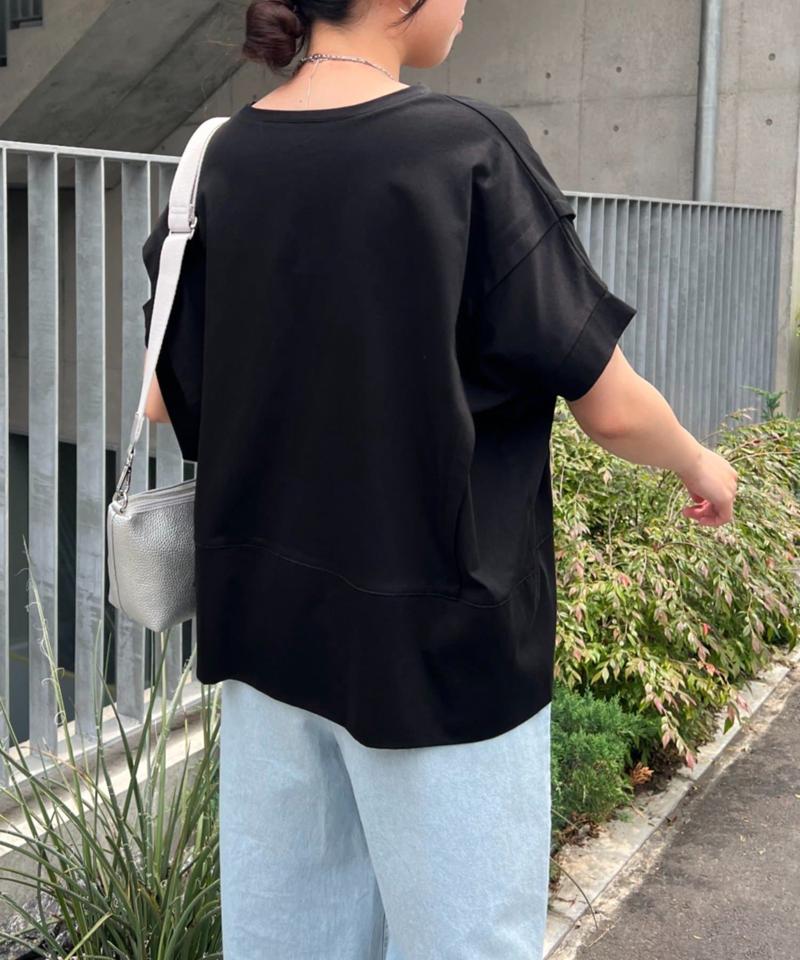 【累計7000枚突破】【サラサラ素材で涼しく着れる】ビッグ変形Tシャツ