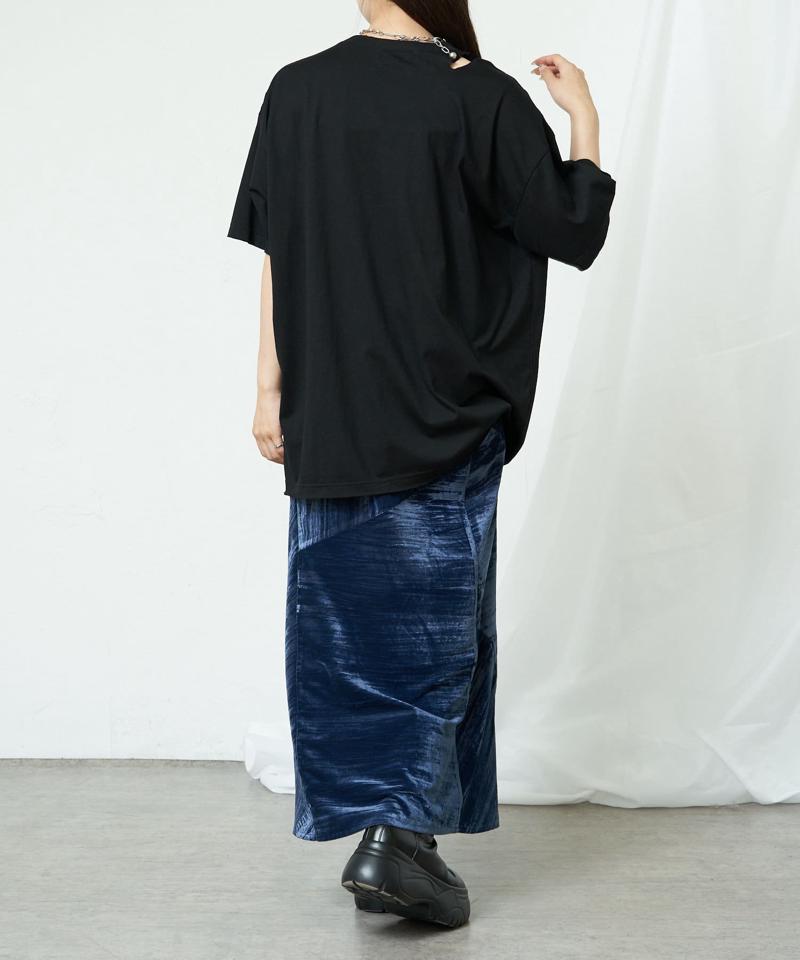 【RAY CASSIN】ダメージプリントルーズTシャツ