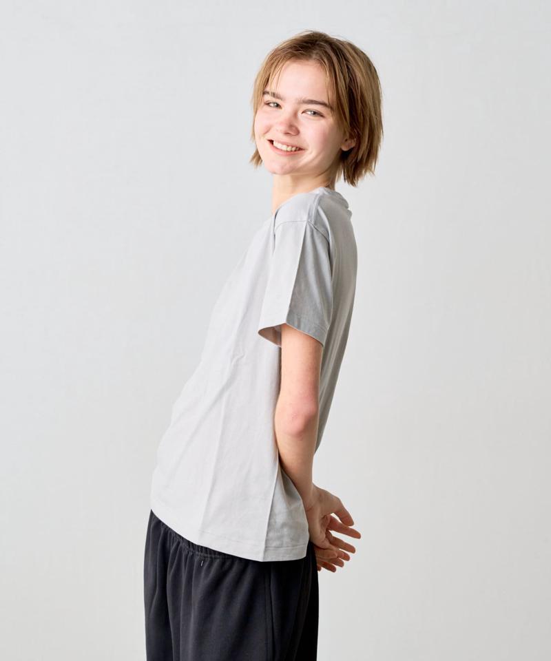 【動画あり/UNISEX/8色展開】ラウンドボディコットンTシャツ