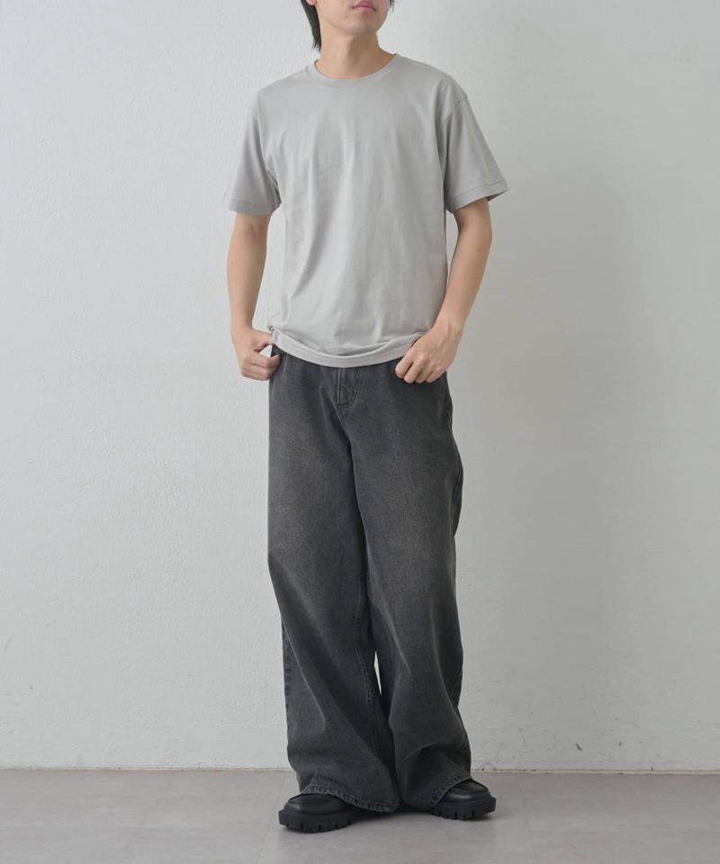 【動画あり/UNISEX/8色展開】ラウンドボディコットンTシャツ