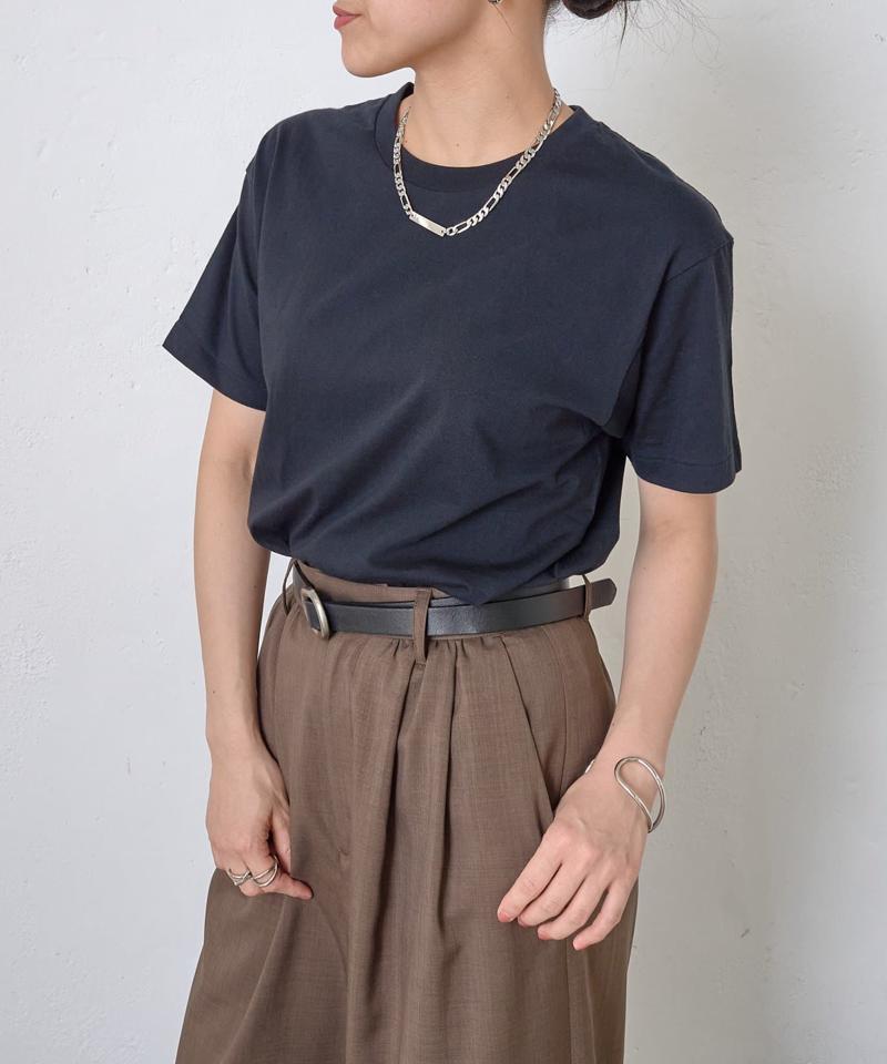 【動画あり/UNISEX/8色展開】ラウンドボディコットンTシャツ
