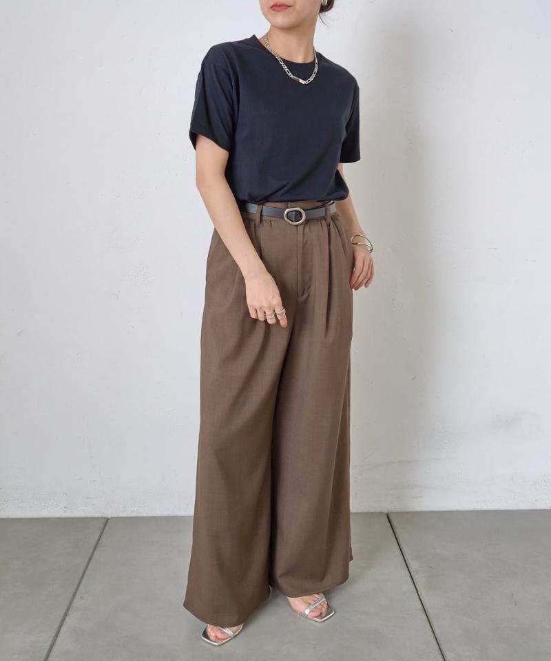 【動画あり/UNISEX/8色展開】ラウンドボディコットンTシャツ