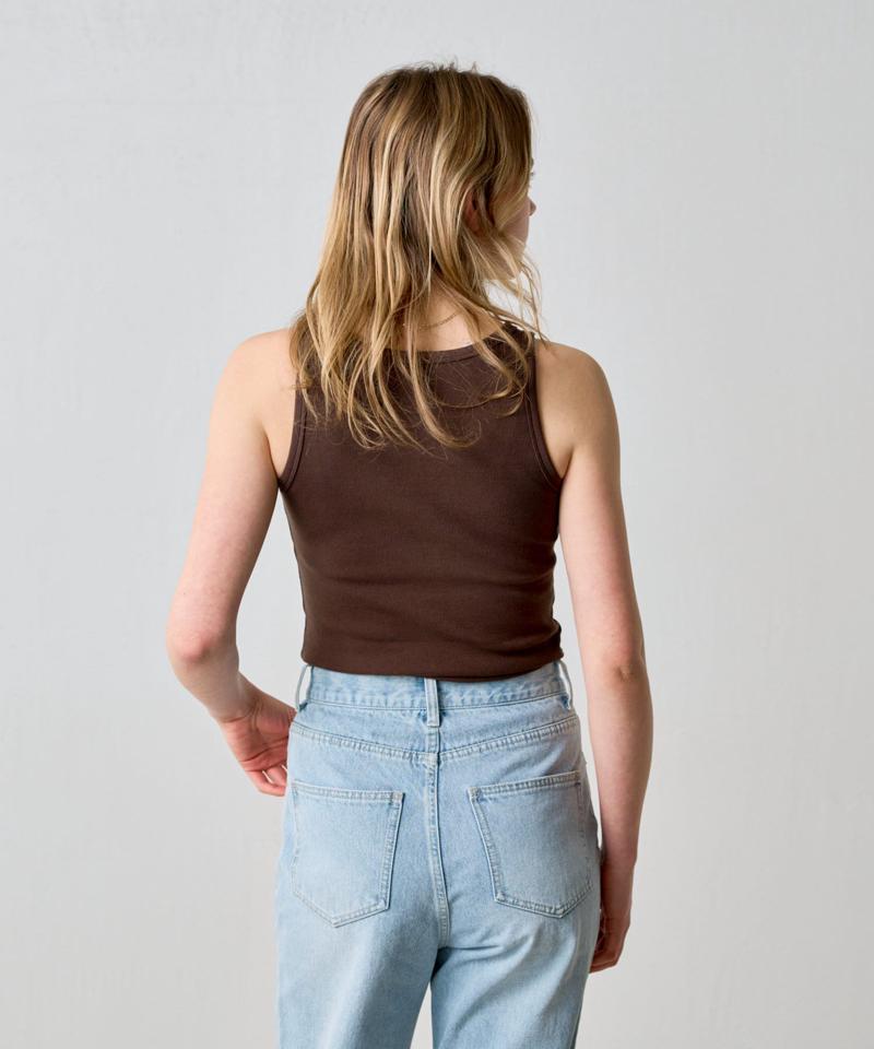 【BASIC LINE】スクエアネックリブタンクトップ