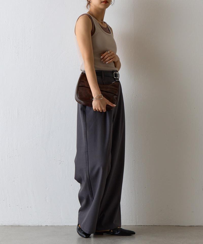 【BASIC LINE】スクエアネックリブタンクトップ