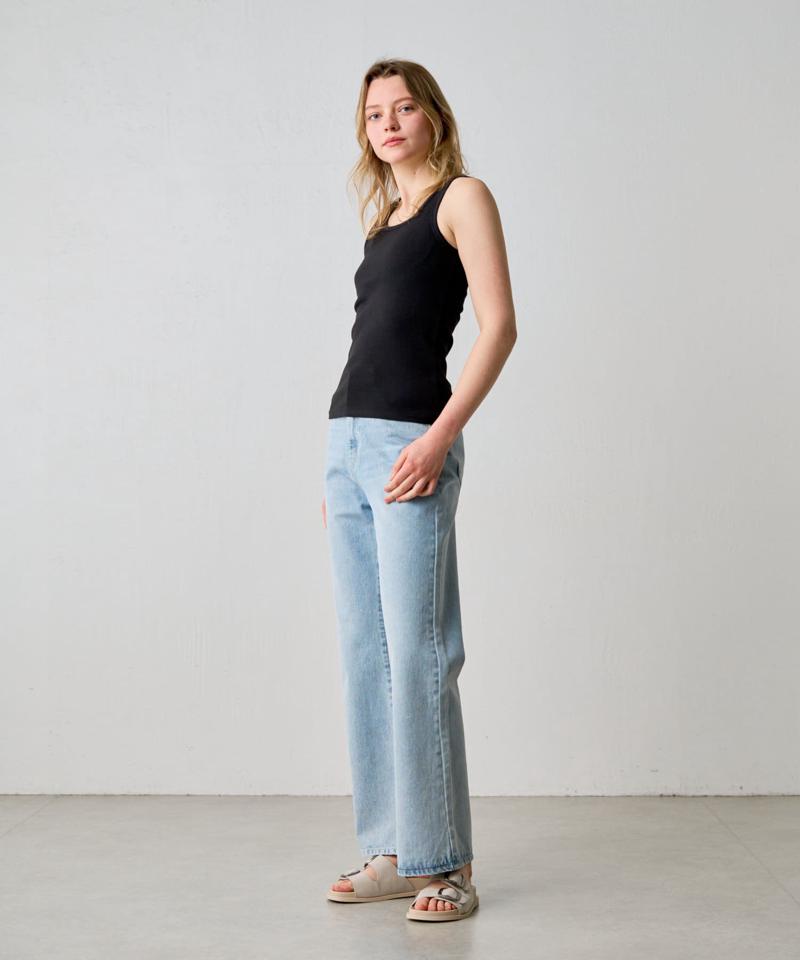 【BASIC LINE】スクエアネックリブタンクトップ