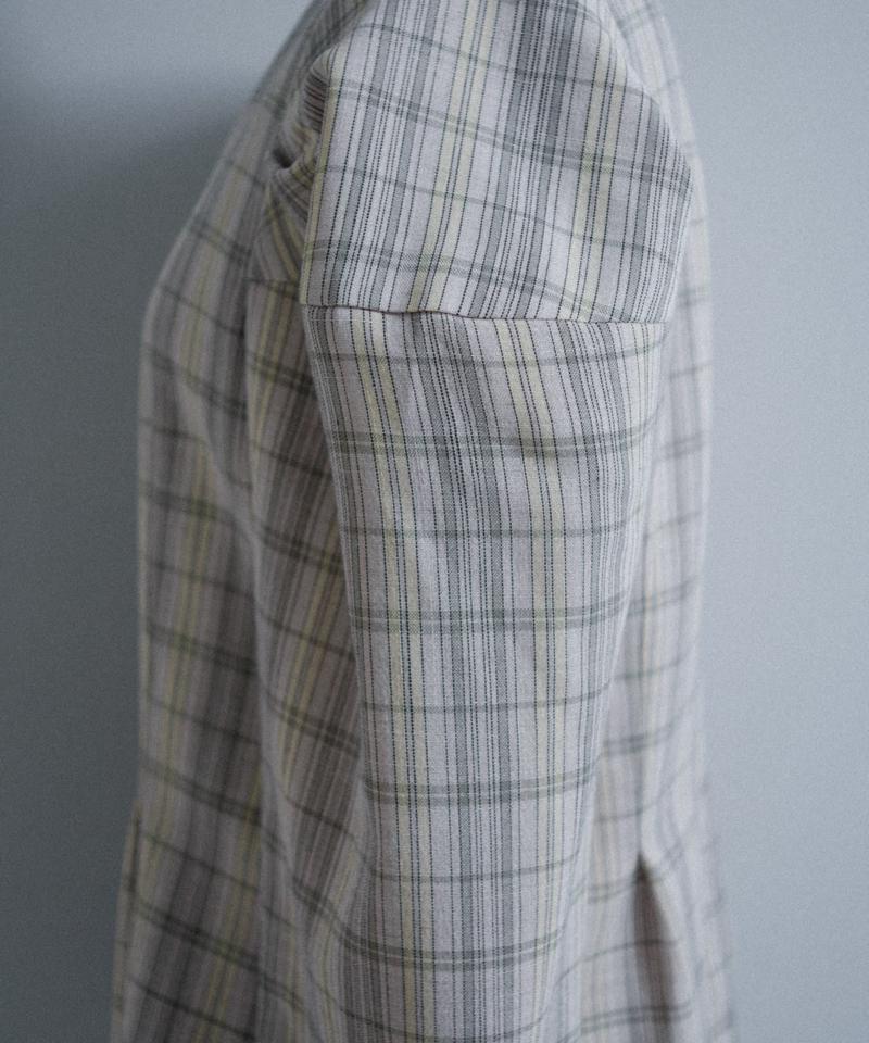 Check peplum summer jacket
