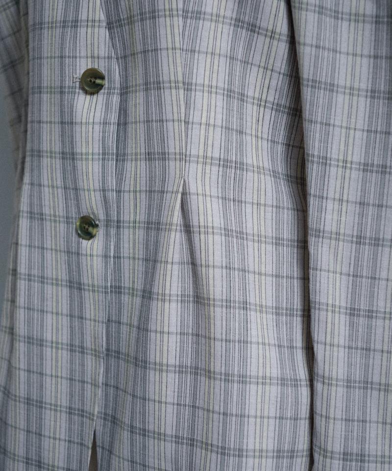 Check peplum summer jacket