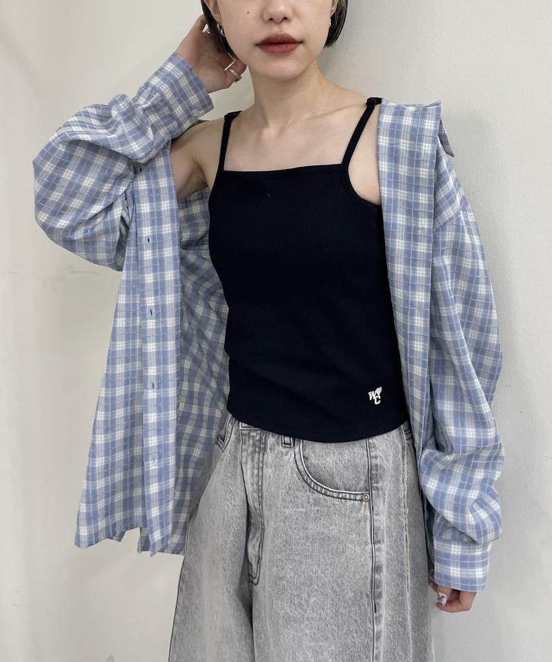 【カップ付】刺繍キャミ