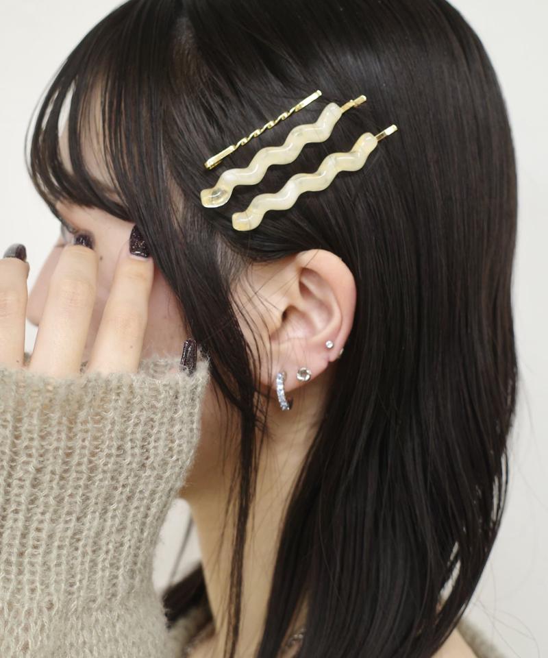 ウェーブヘアピンセット