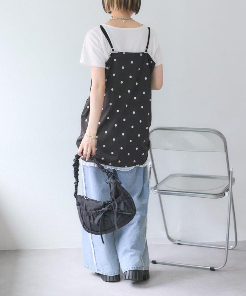 【2サイズ展開】フリンジバギーデニムパンツ