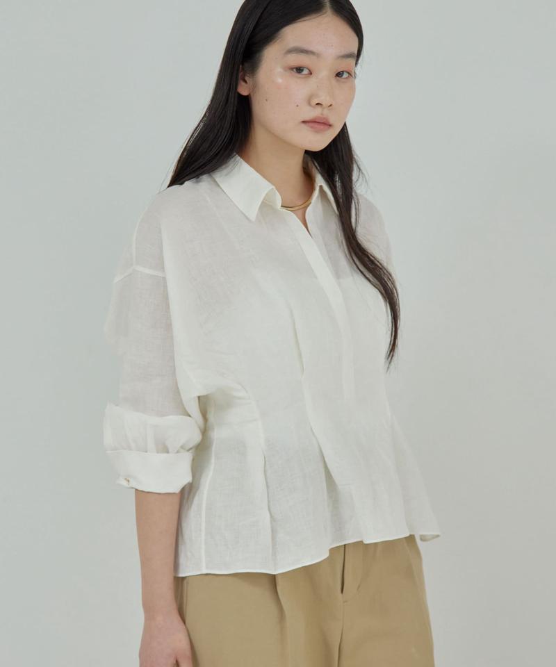 【大人気につきリバイバル】リネンウエストシェイプシャツ