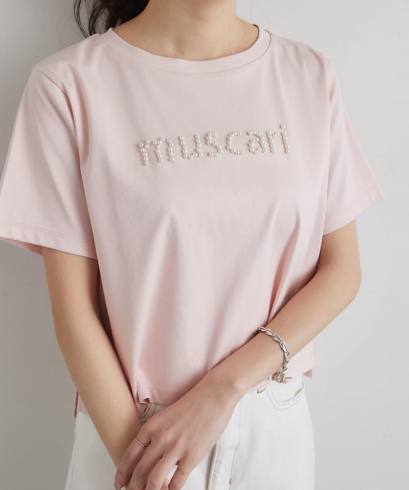 【最強愛されパールロゴ】パールモチーフクロップドTシャツ
