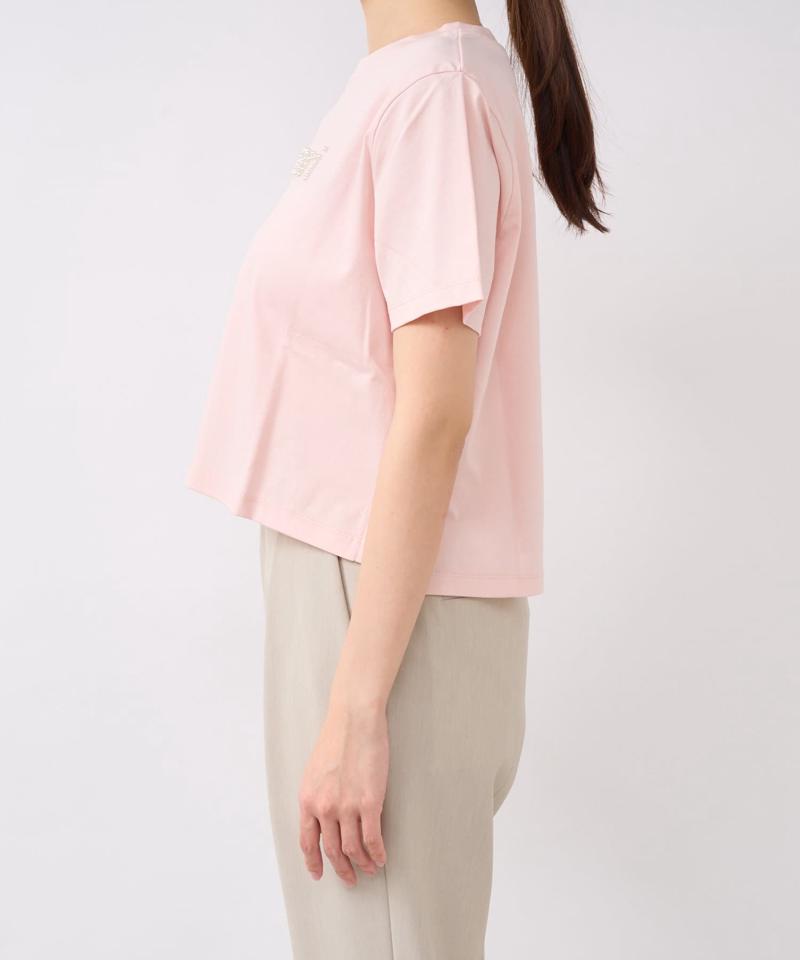 【最強愛されパールロゴ】パールモチーフクロップドTシャツ