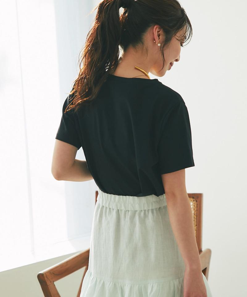 【最強愛されパールロゴ】パールモチーフクロップドTシャツ
