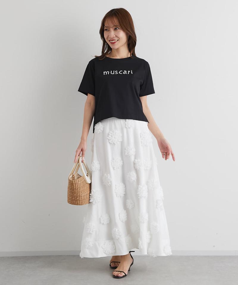 【最強愛されパールロゴ】パールモチーフクロップドTシャツ