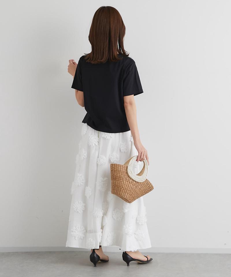 【最強愛されパールロゴ】パールモチーフクロップドTシャツ
