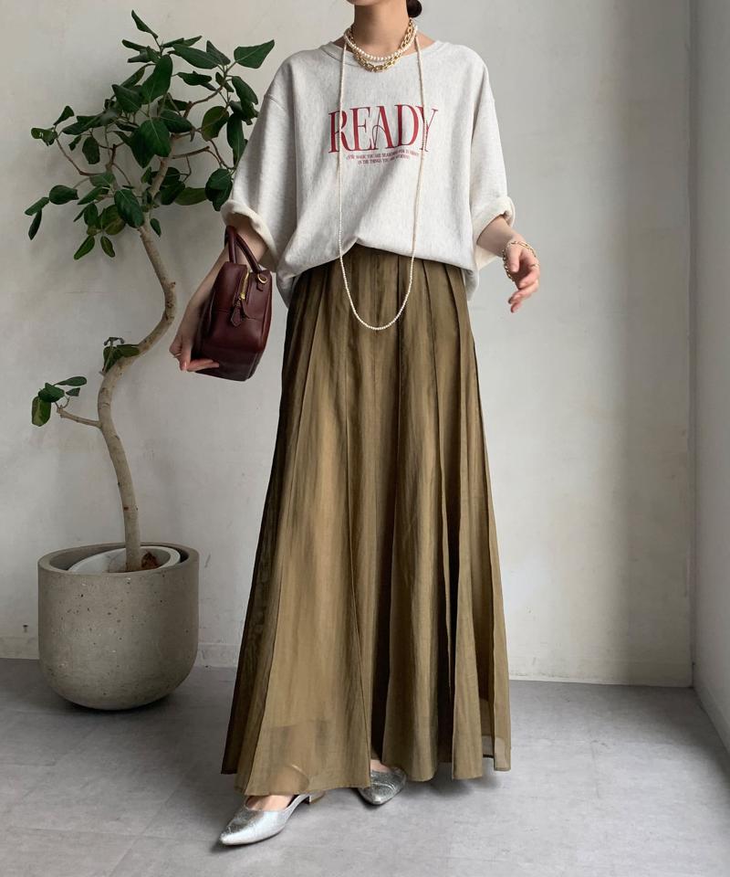 シアーパネルプリーツスカート