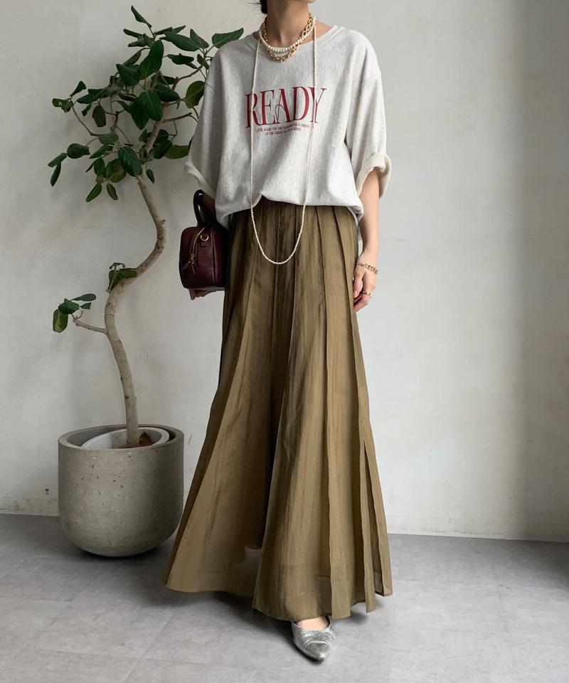 シアーパネルプリーツスカート