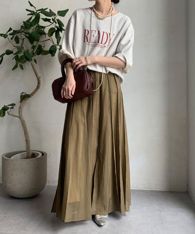 シアーパネルプリーツスカート