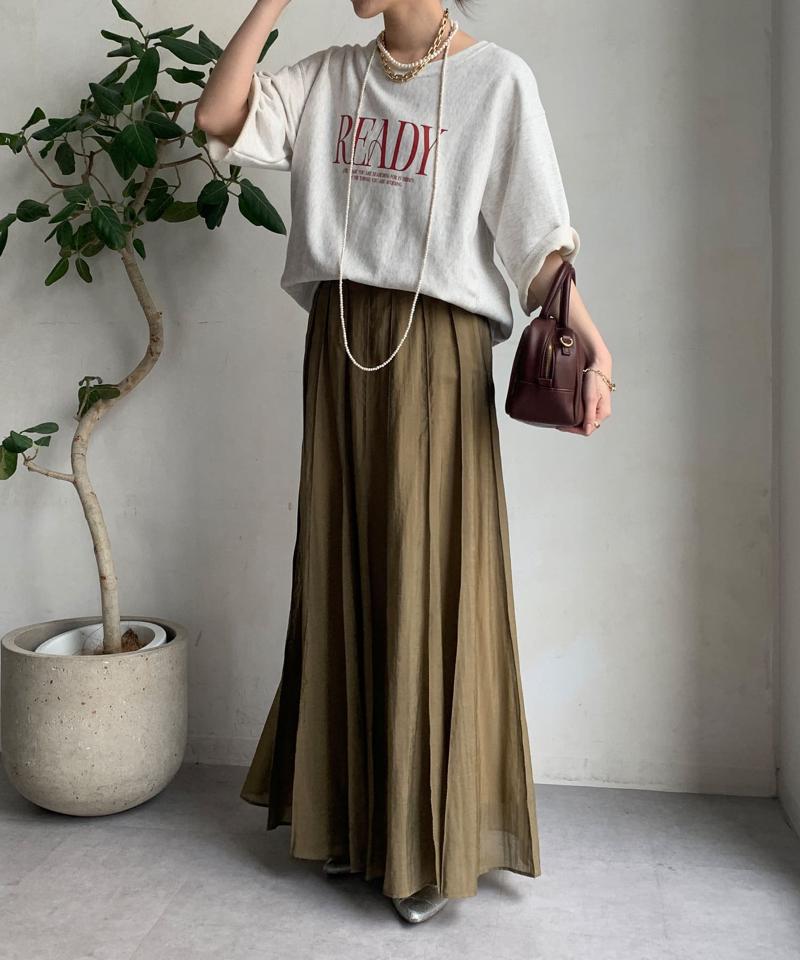 シアーパネルプリーツスカート