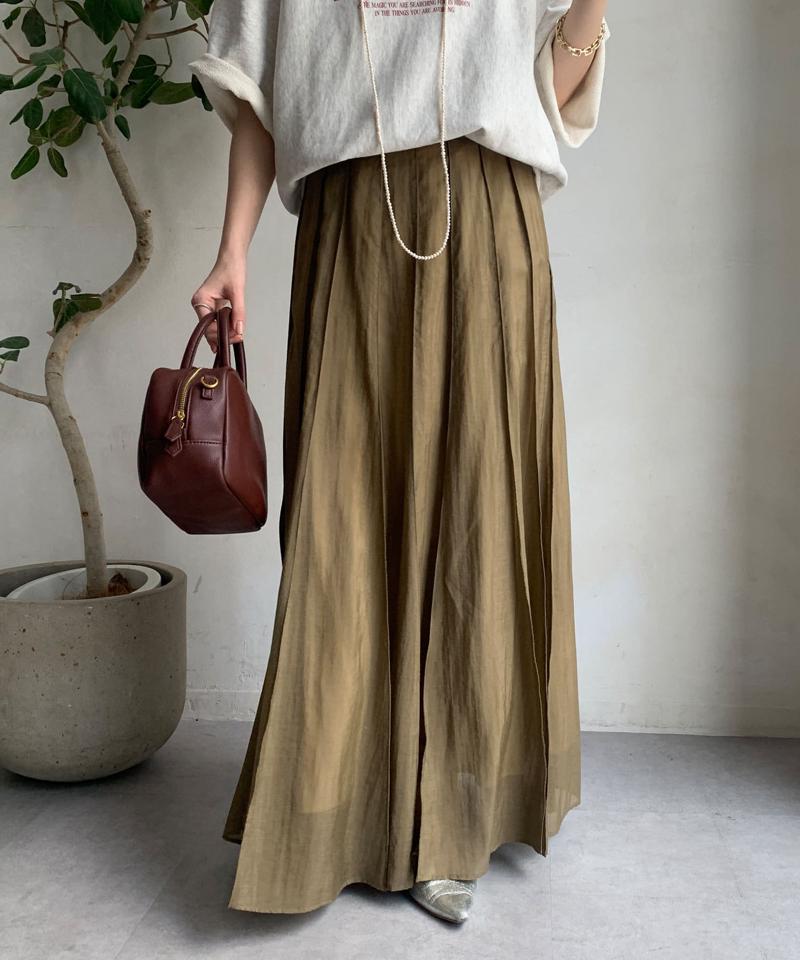 シアーパネルプリーツスカート