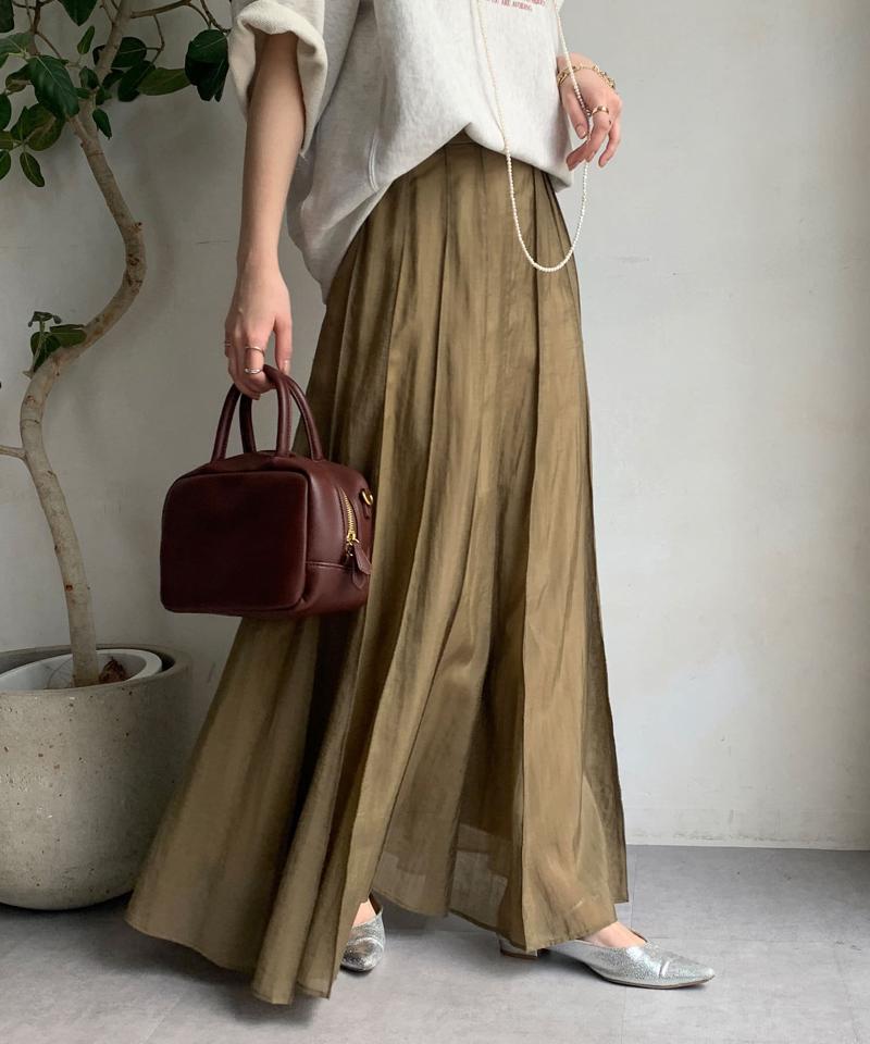 シアーパネルプリーツスカート