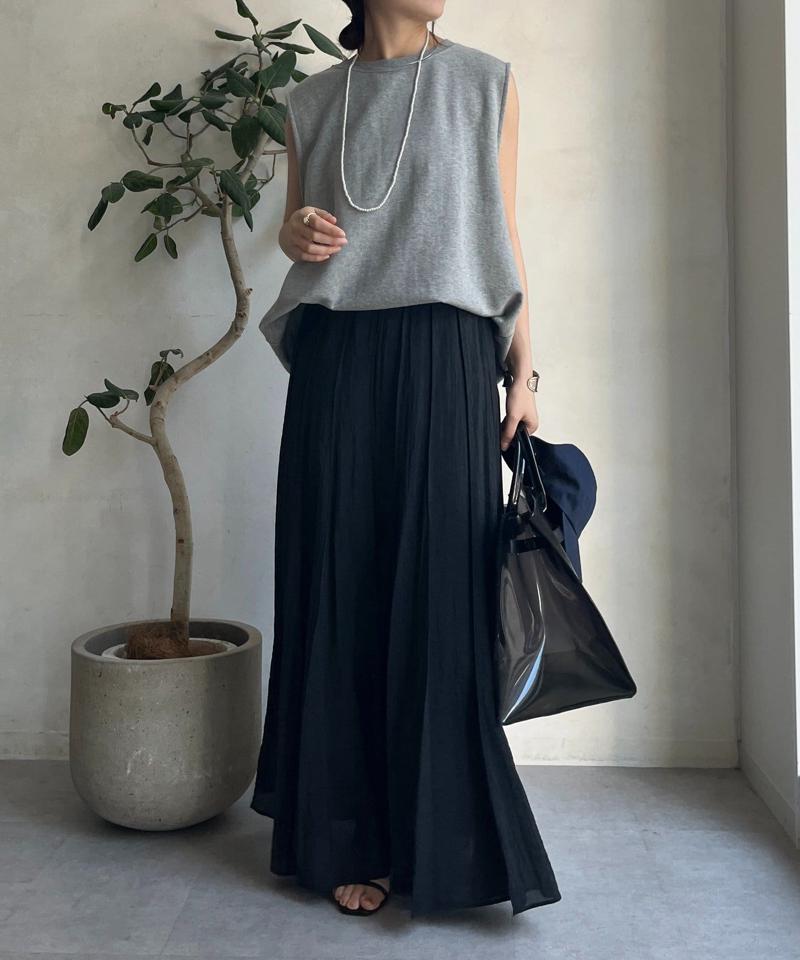 シアーパネルプリーツスカート