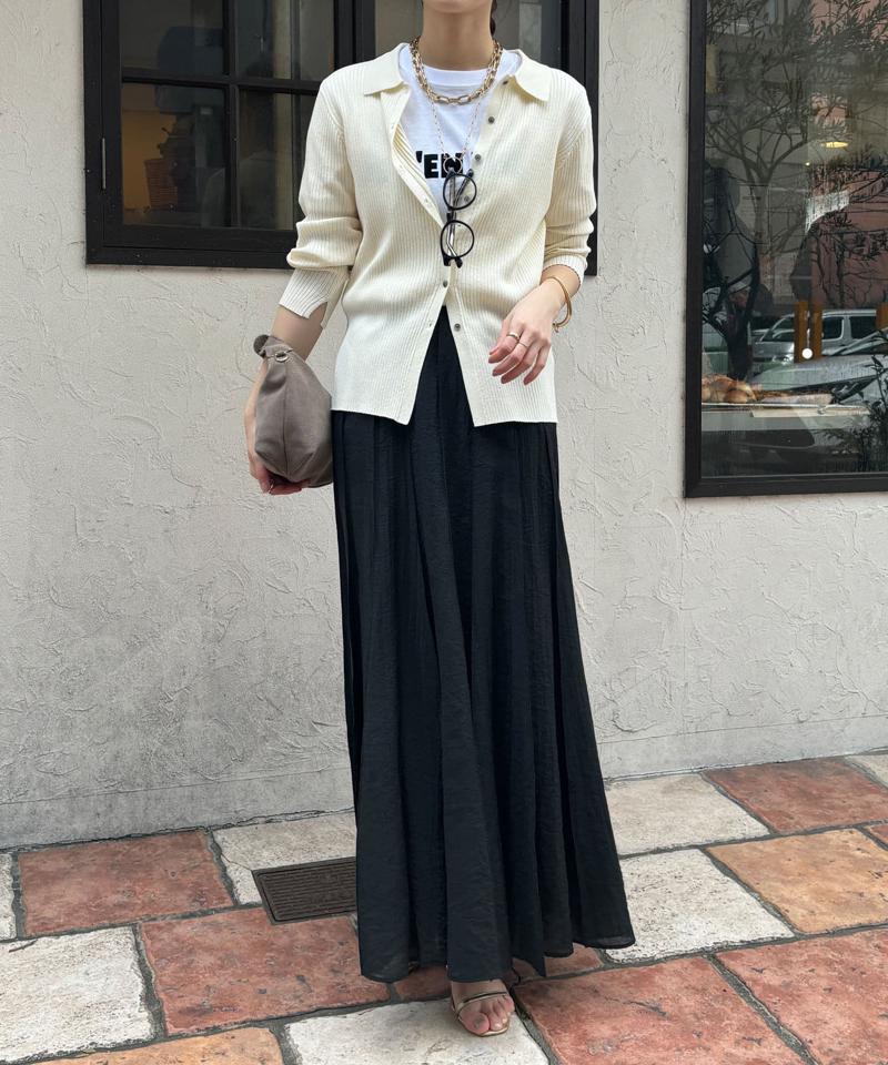 シアーパネルプリーツスカート