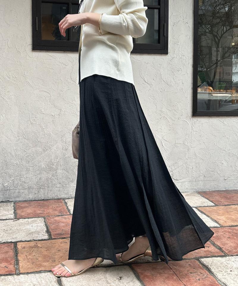 シアーパネルプリーツスカート