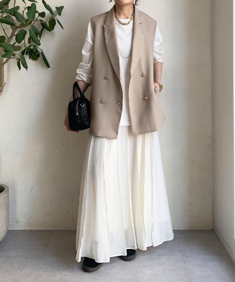 シアーパネルプリーツスカート