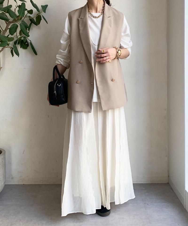 シアーパネルプリーツスカート