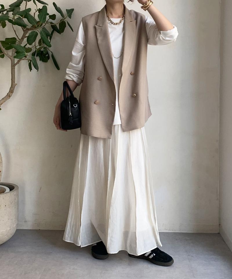 シアーパネルプリーツスカート