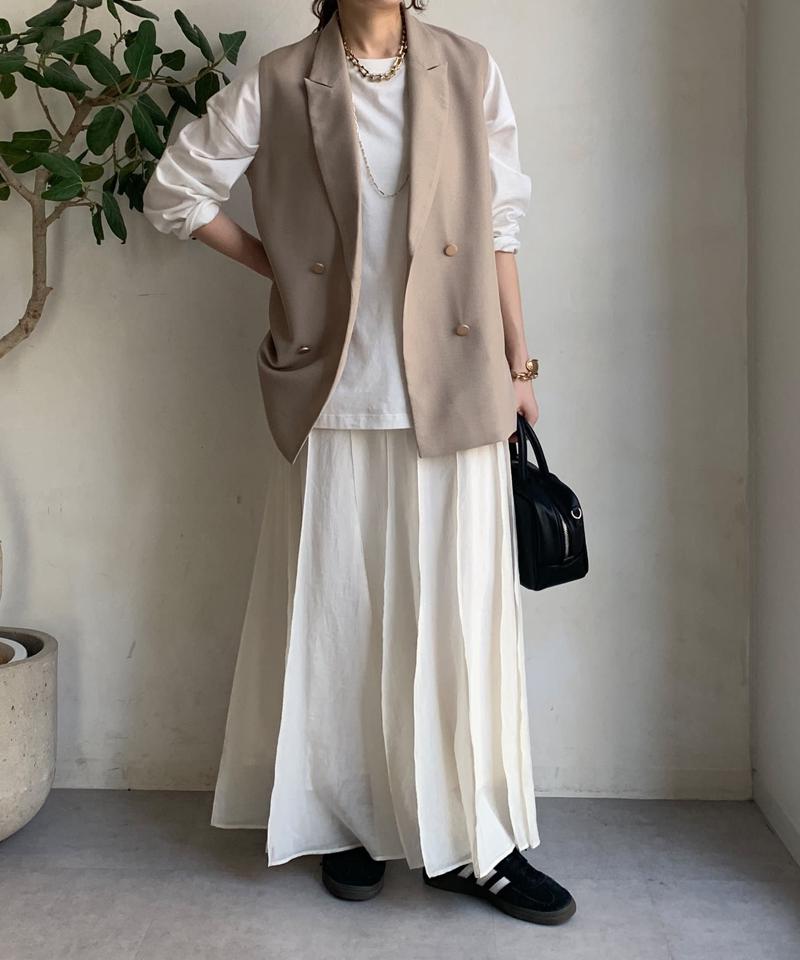 シアーパネルプリーツスカート