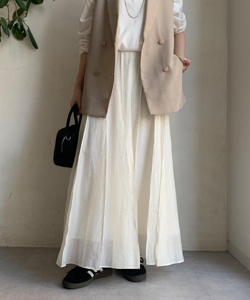 シアーパネルプリーツスカート