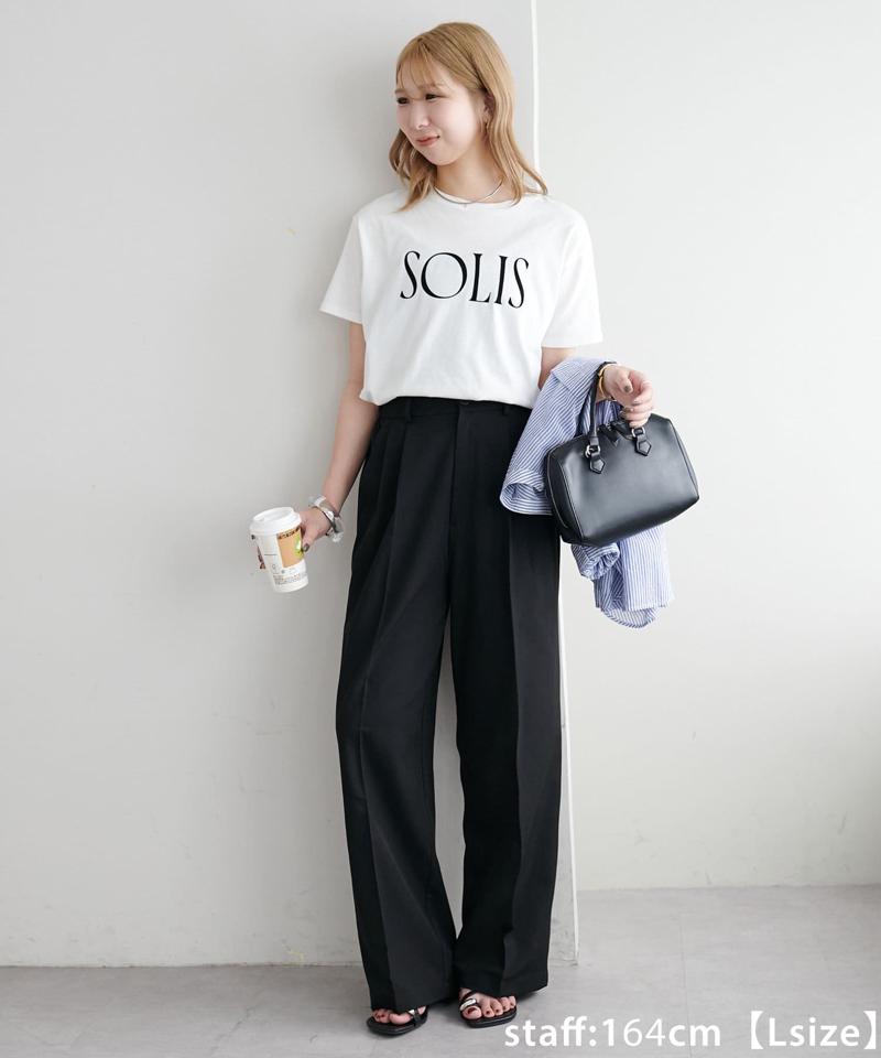 【Ｓ～Ｌサイズ展開】2タックワイドパンツ《WEB限定》