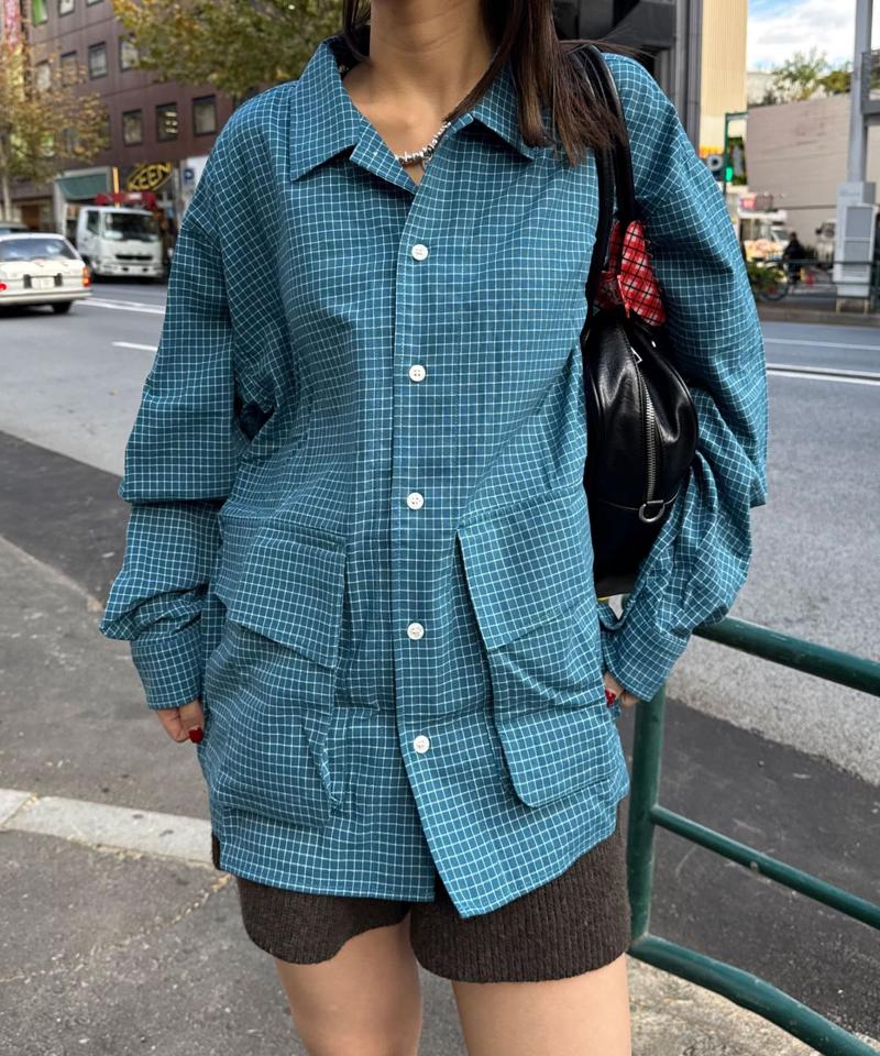 BIGポケットチェックシャツ