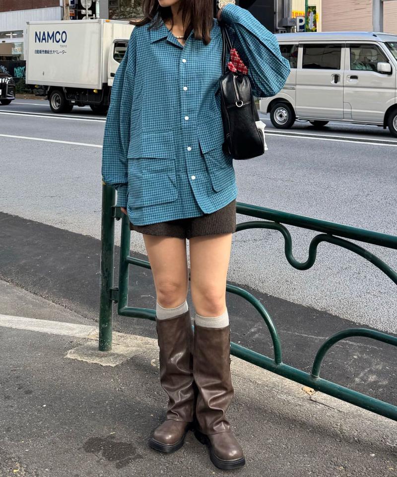 BIGポケットチェックシャツ