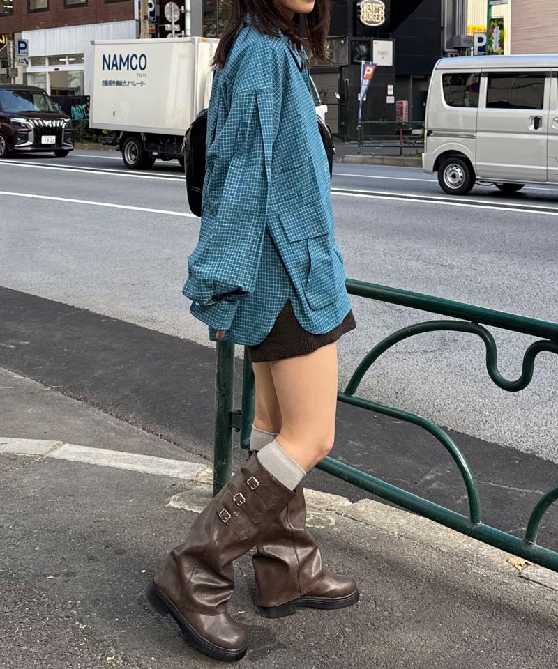 BIGポケットチェックシャツ