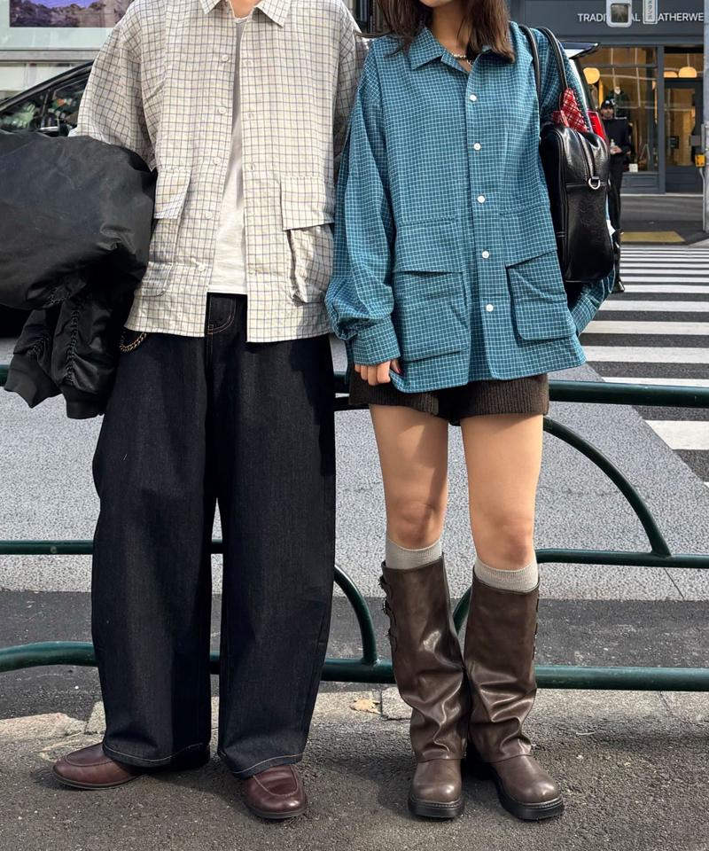 BIGポケットチェックシャツ