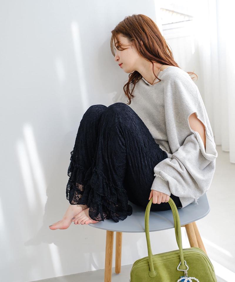 【再販売/新色追加】レースフリルパンツ