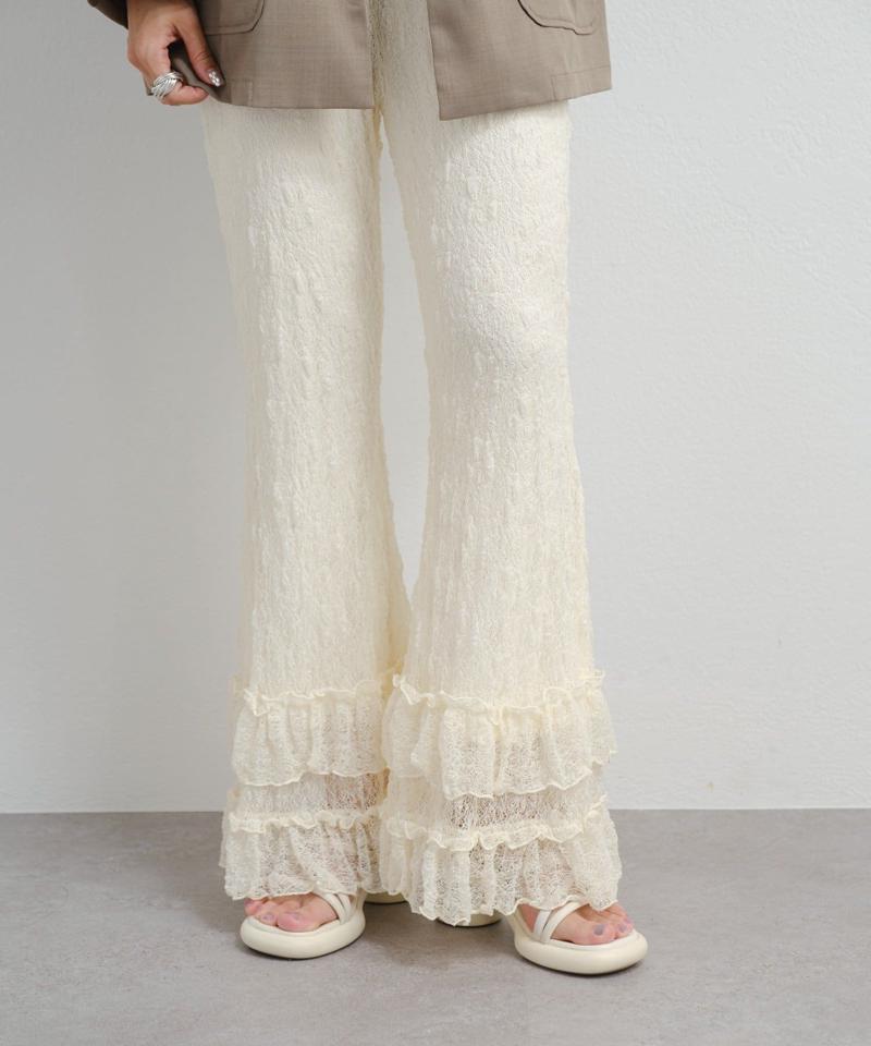 【再販売/新色追加】レースフリルパンツ