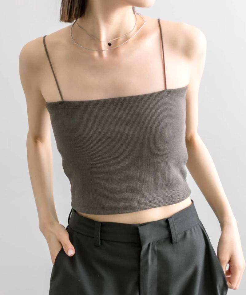 【万能インナー/嬉しい6色展開】パット付きショートキャミソール2