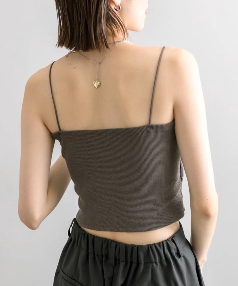 【万能インナー/嬉しい6色展開】パット付きショートキャミソール2