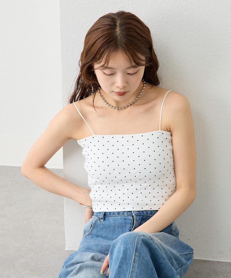 【万能インナー/嬉しい6色展開】パット付きショートキャミソール2